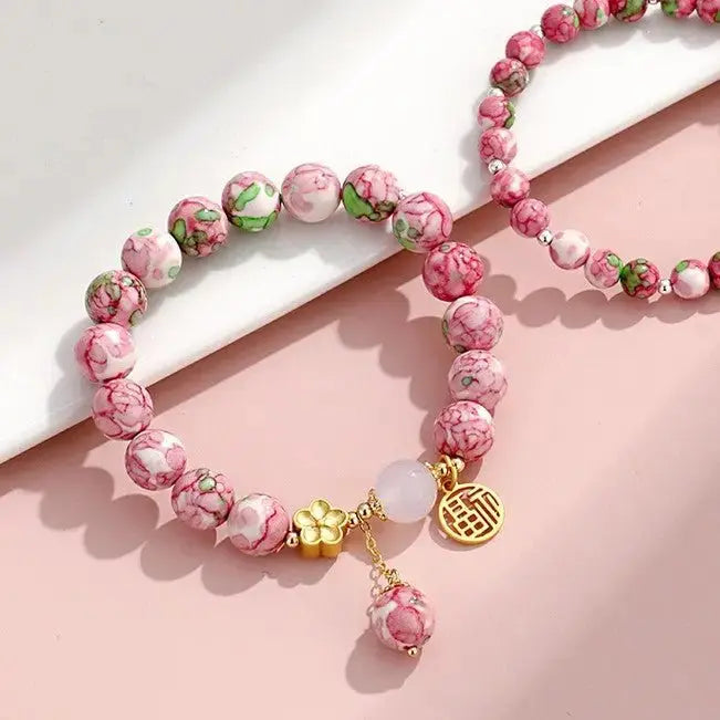 櫻花雨 | Cherry Blossom Rain - Yijin jewelry - chinese bracelet