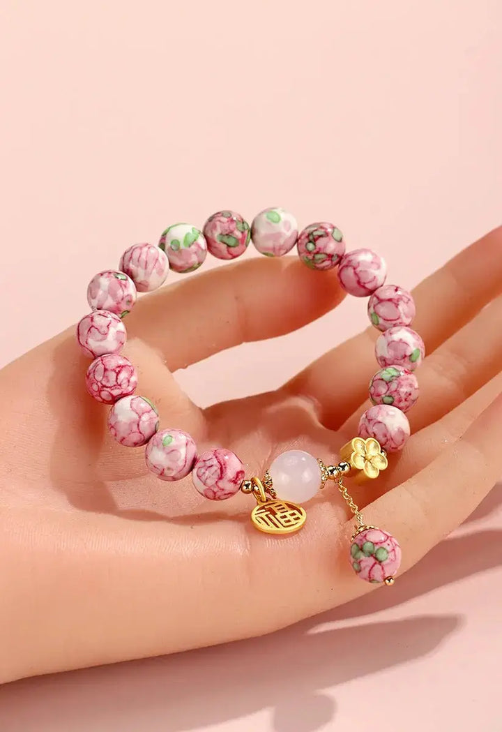 櫻花雨 | Cherry Blossom Rain - Yijin jewelry - chinese bracelet